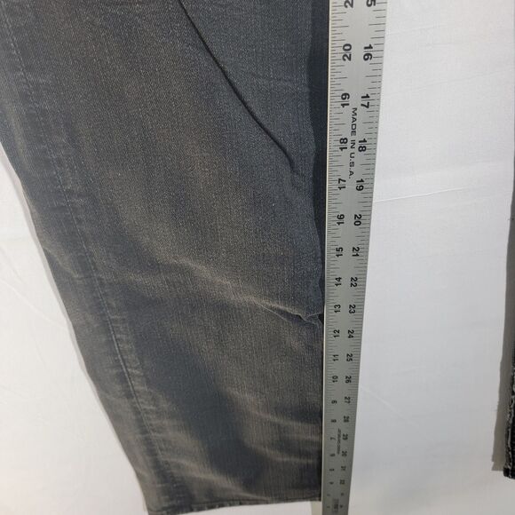 7 For All Mankind Standard Black Cotton Blend Jeans Front & Back Pockets Size S - Picture 10 of 11